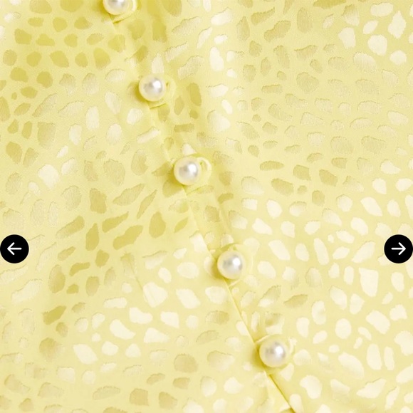 Olivia Rubin Dahlia Midi Dress Yellow Long Sleeve Button - Picture 6 of 16